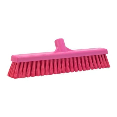 Remco Vikan 16in Small Particle Push Broom- Soft, Pink 31791